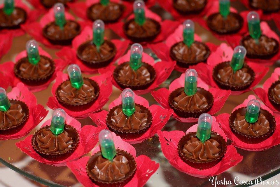 Brigadeiro e licor de menta