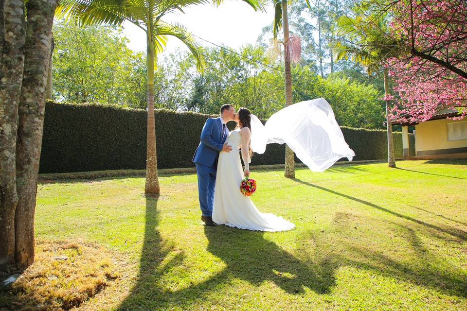 Casamento romântico no Campo