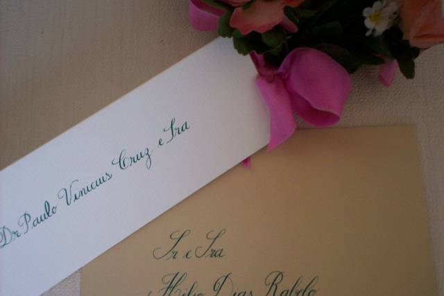 Papel couche caligrafia verde