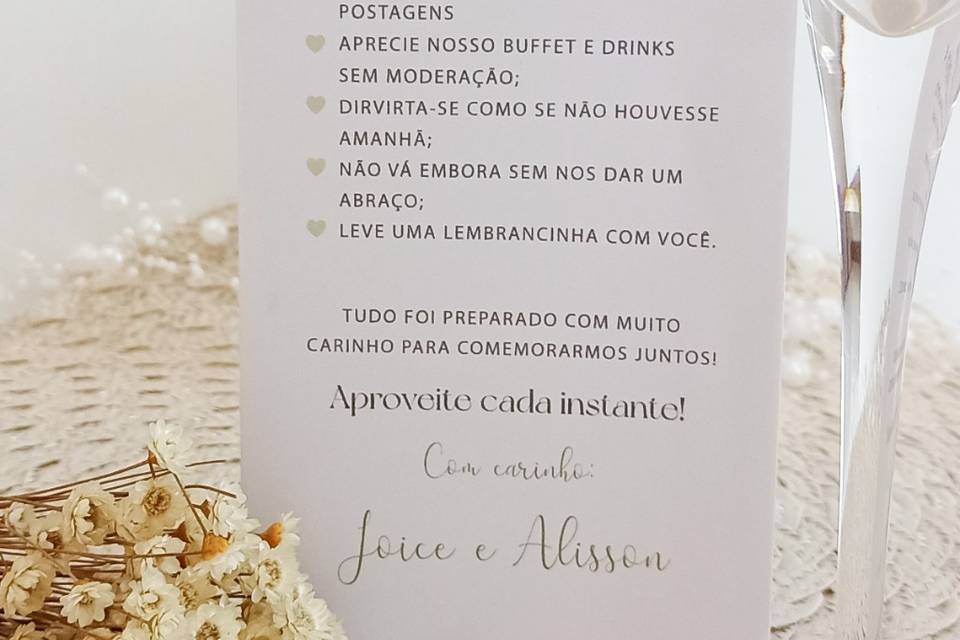 Menu de mesa