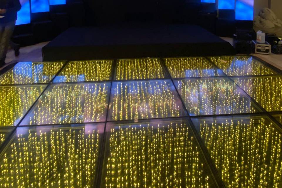 Painel de led, som e luz