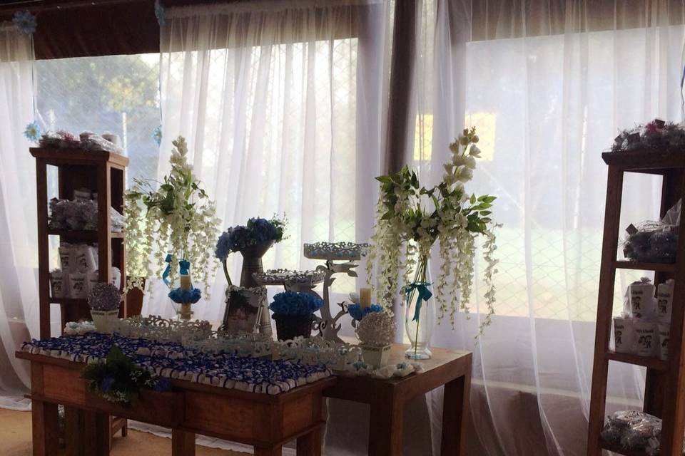 Mesa doces - casamento sítio