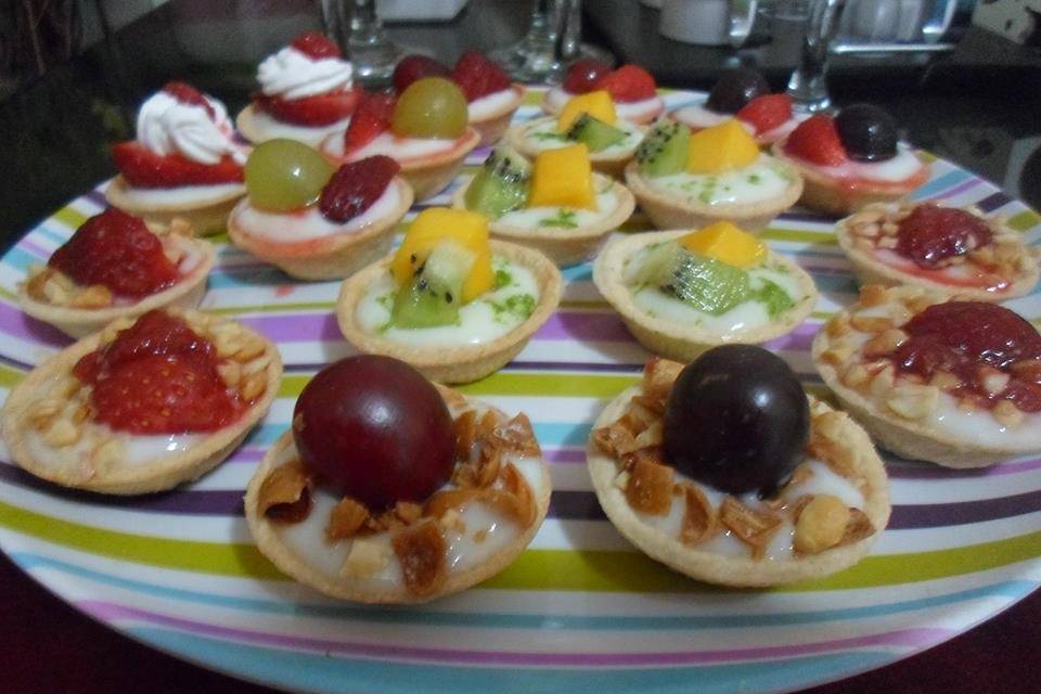 Canapés doces mini torteletes