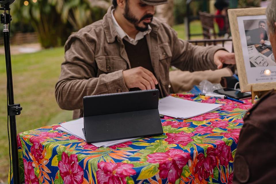 Arte ao vivo no casamento