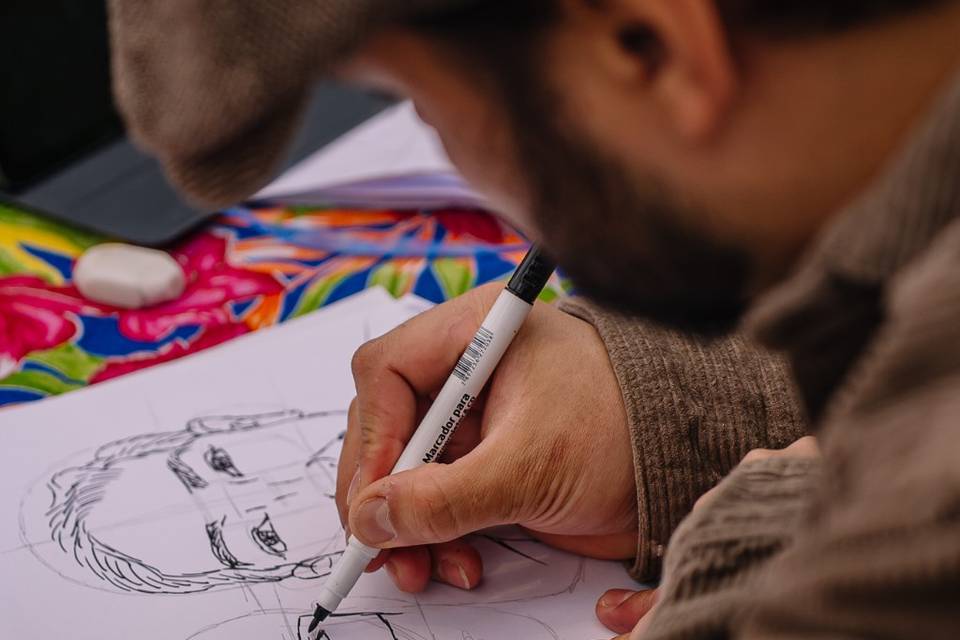 Caricatura estilos realistas.