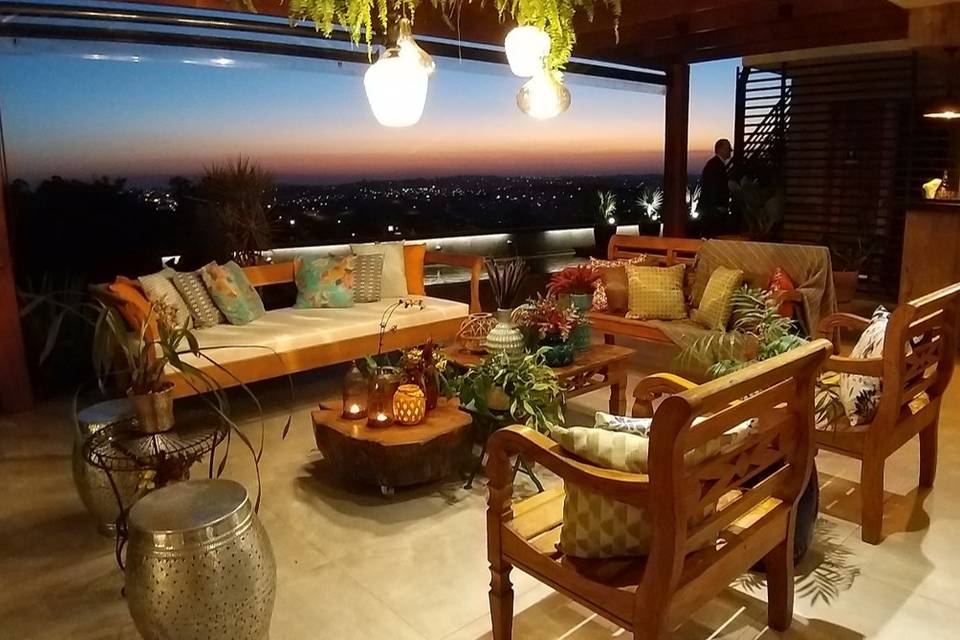 Lounge ao pôr do sol