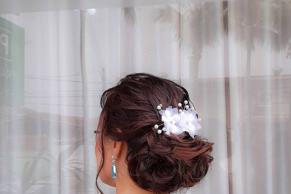 Detalhe penteado noiva Vanessa