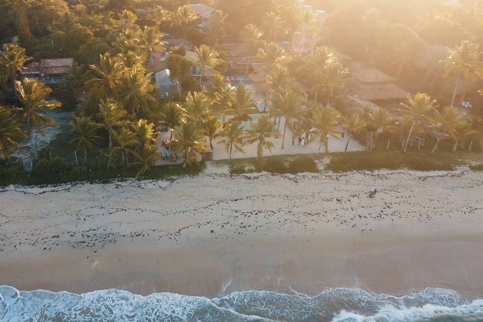 Vista aérea praia araçaipe