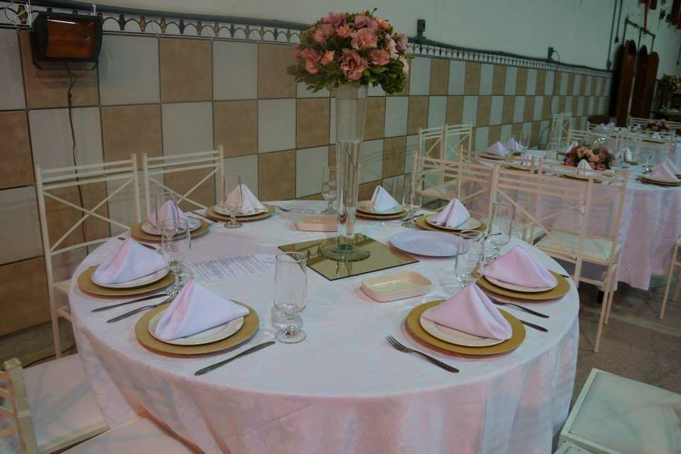 Decoração em rosa