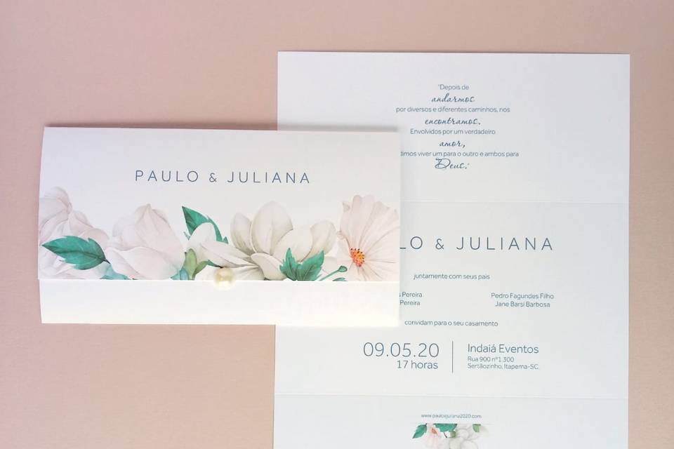 Convite Paulo e Juliana