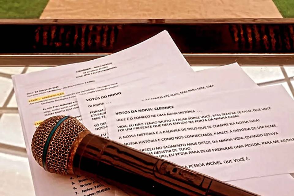 Script e Votos dos noivos