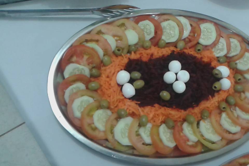 Salada decorada