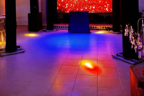 Painel de LED na pista d Dança