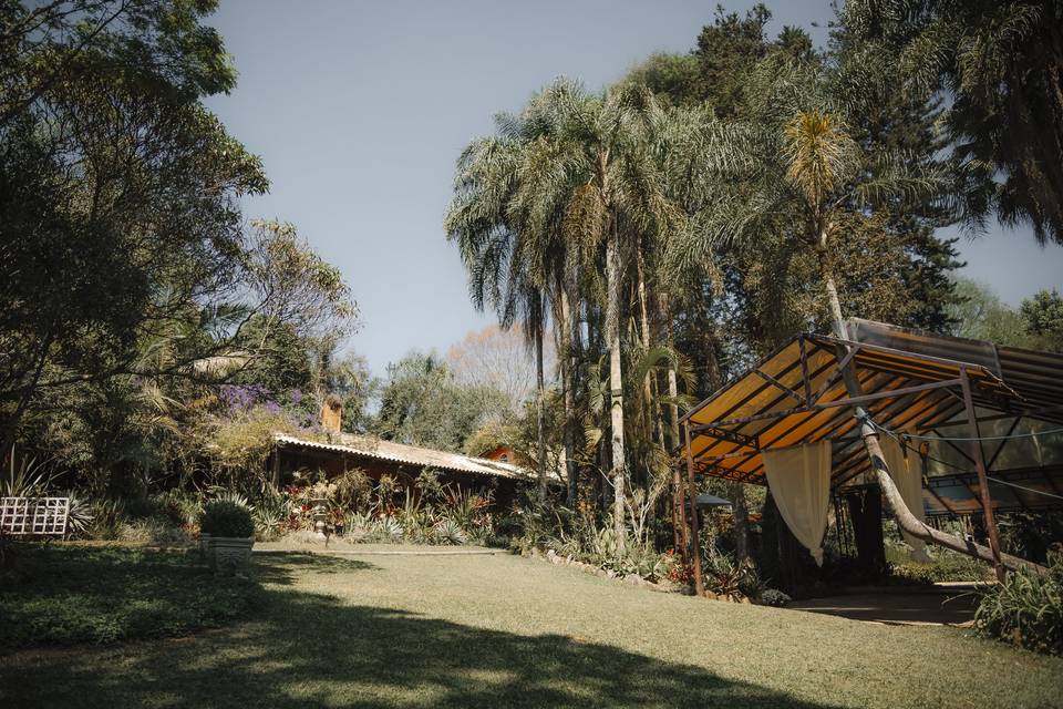 Gramado da cerimônia garden