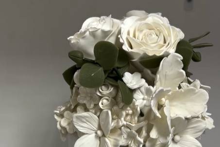 Bolo Fake 5 andares com flores