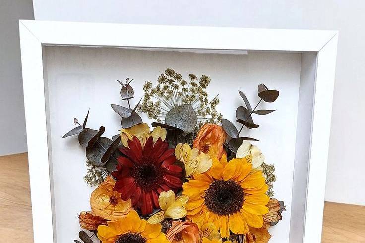Quadro Buquê Flores 3D