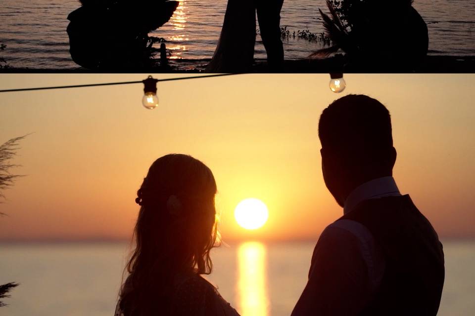 Casamento no por do sol