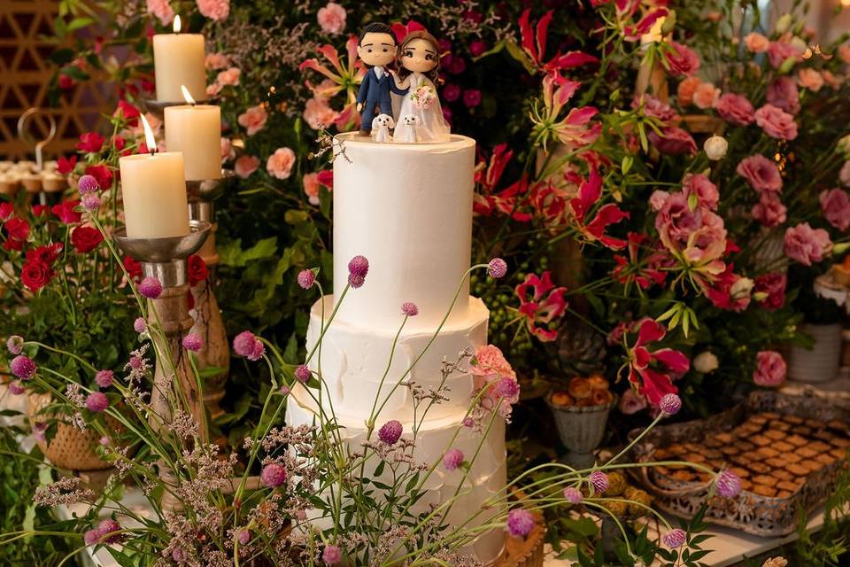 Mesa de doces e decoração