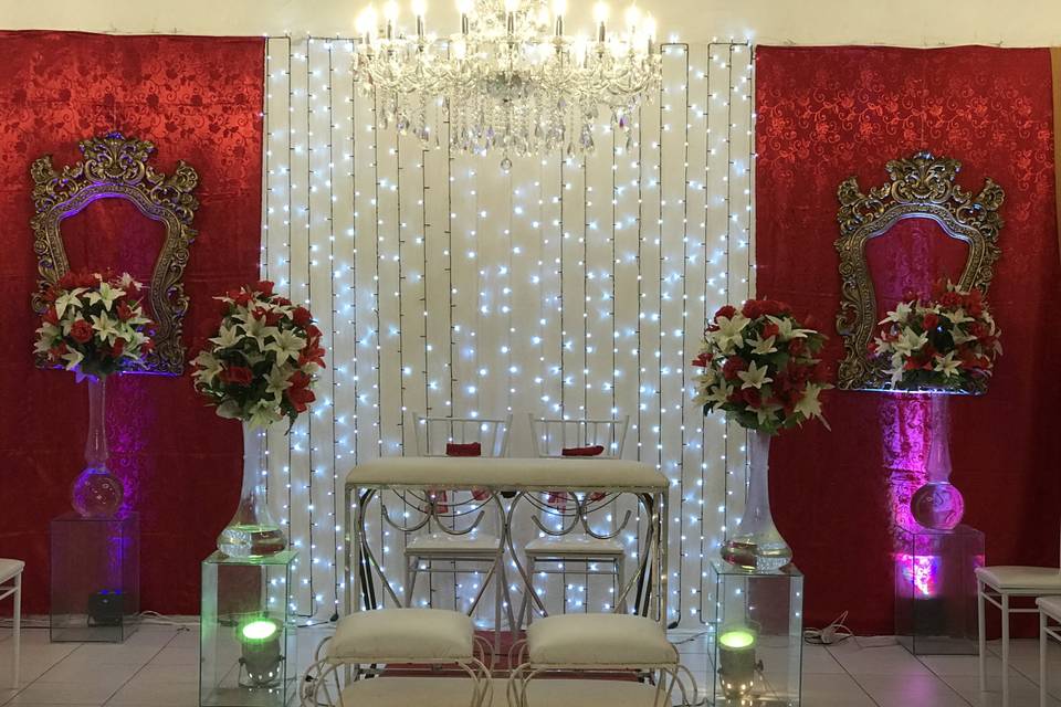 Altar com cortina led