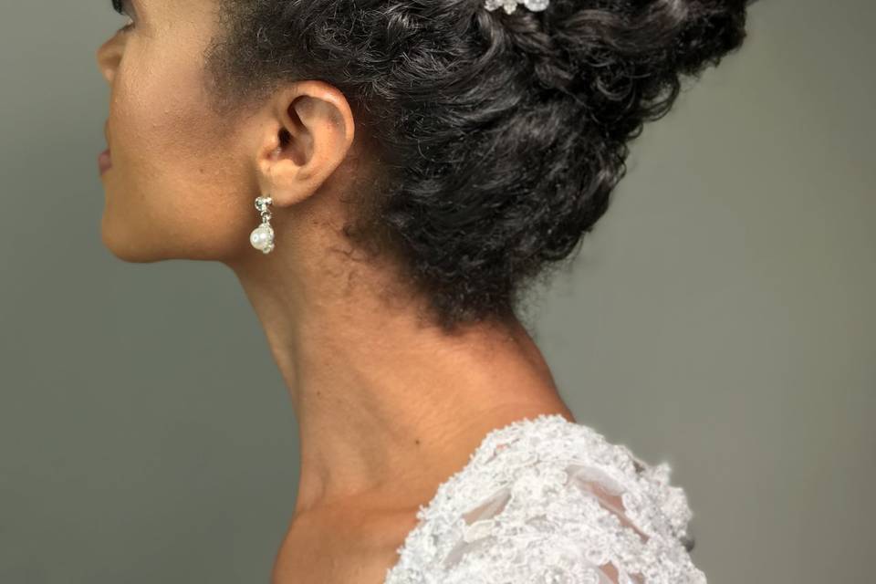 Detalhe do penteado