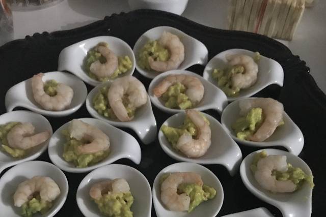 Camarão com guacoamole