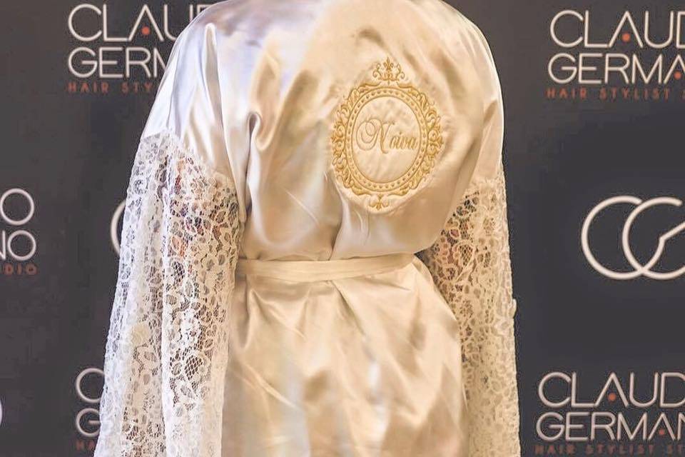 Robe como manga de renda