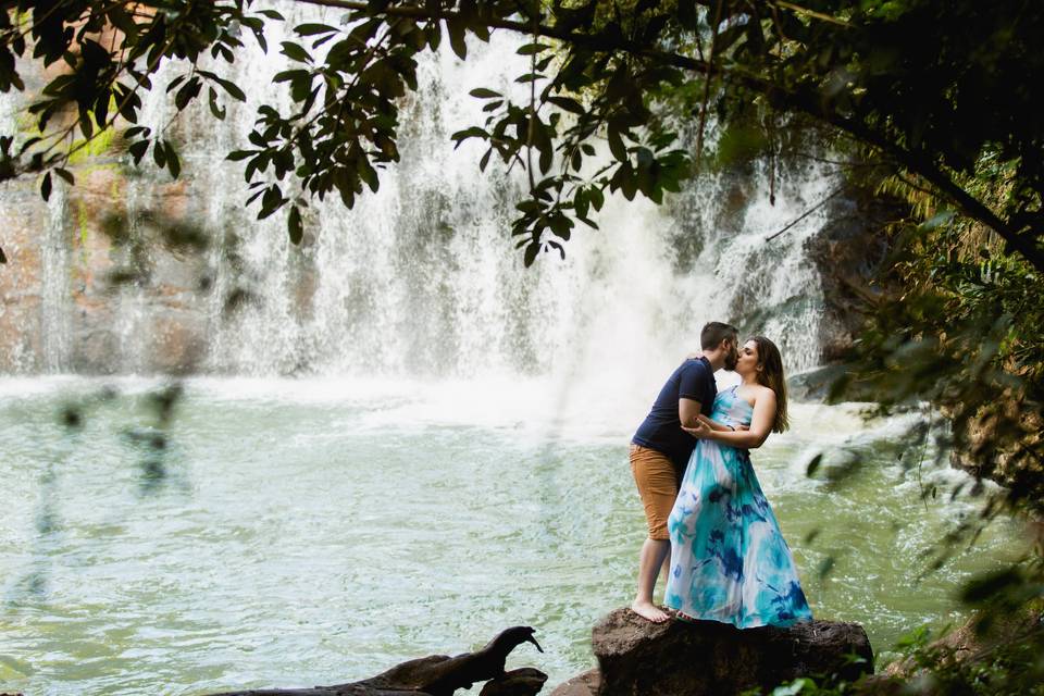 Ensaio na cachoeira