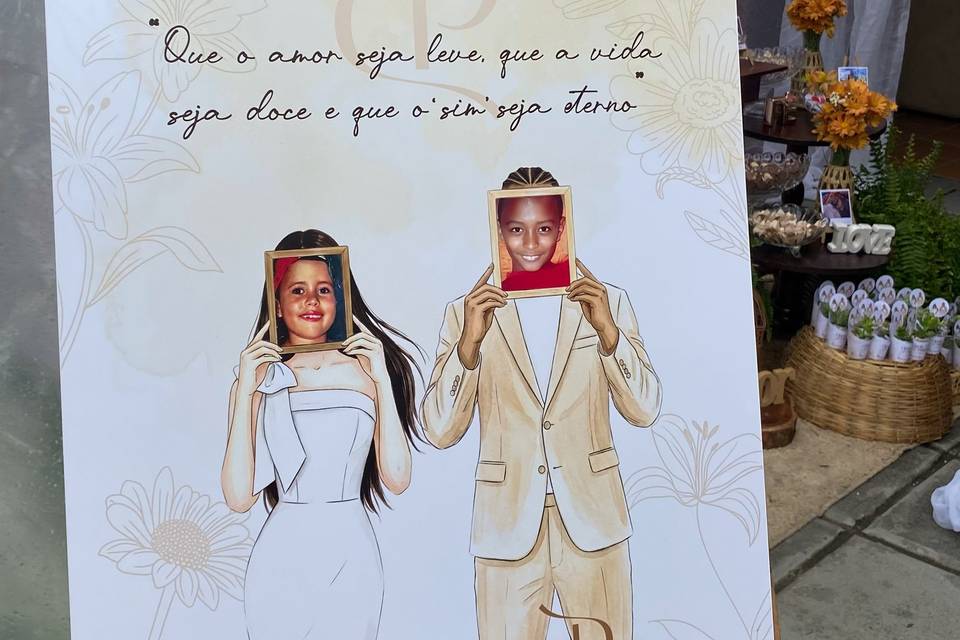 Placa boas vindas