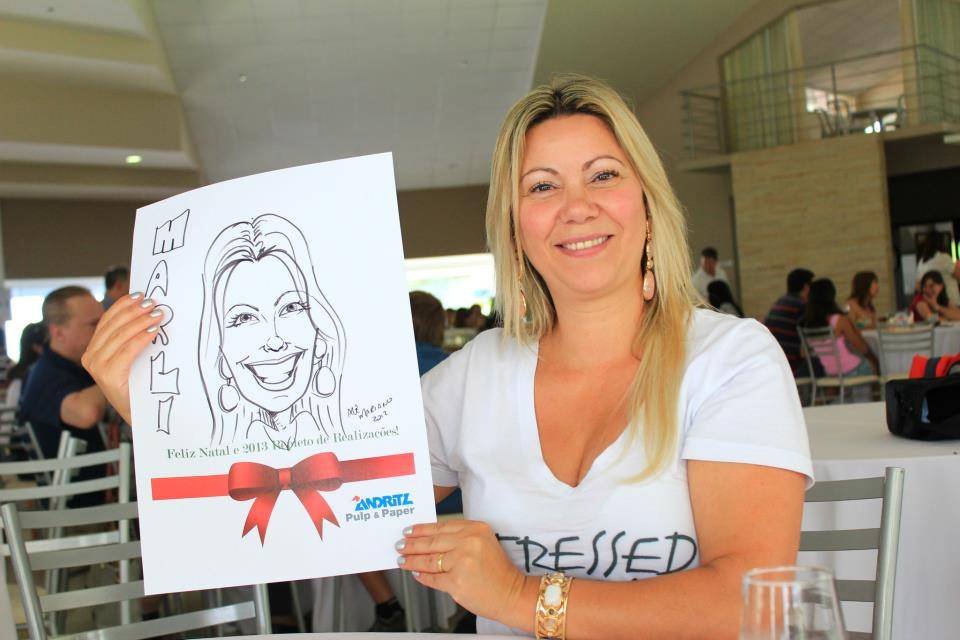 Caricaturas em evento