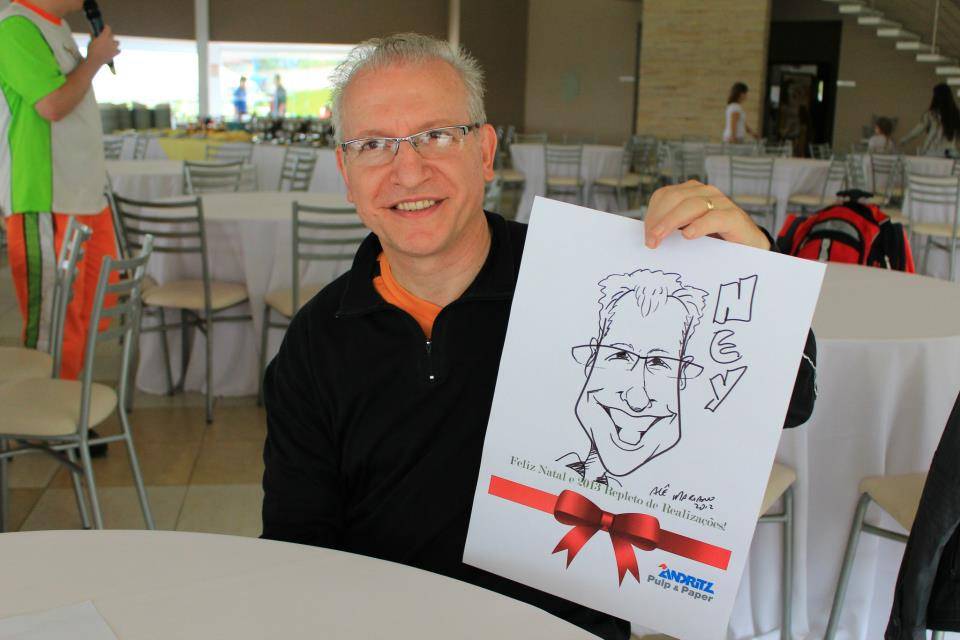 Caricaturas em evento