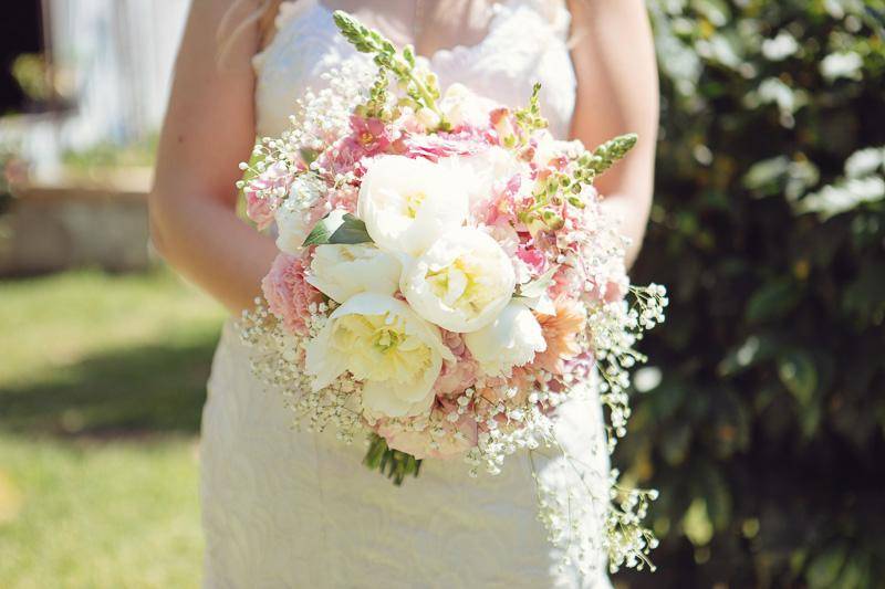 Bouquet natural de peônias