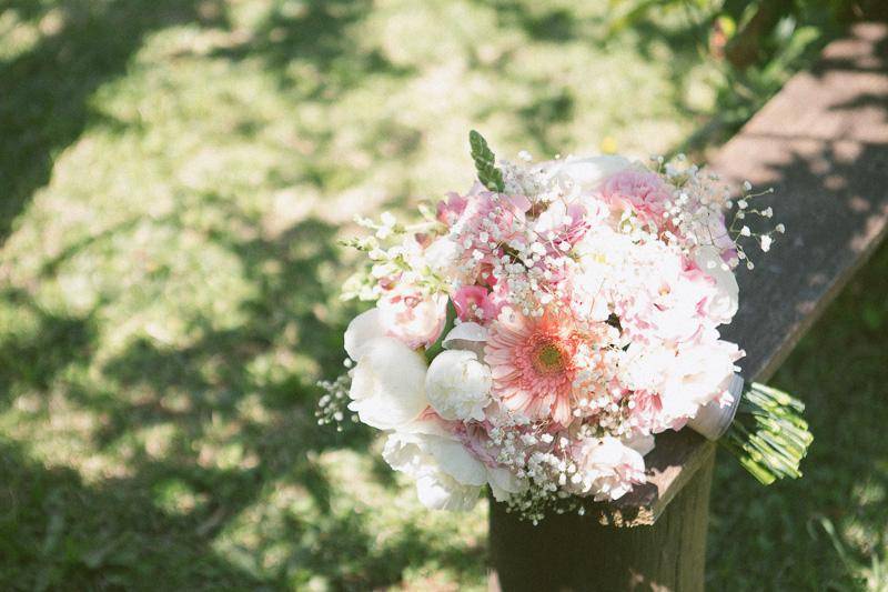 Bouquet natural de peônias