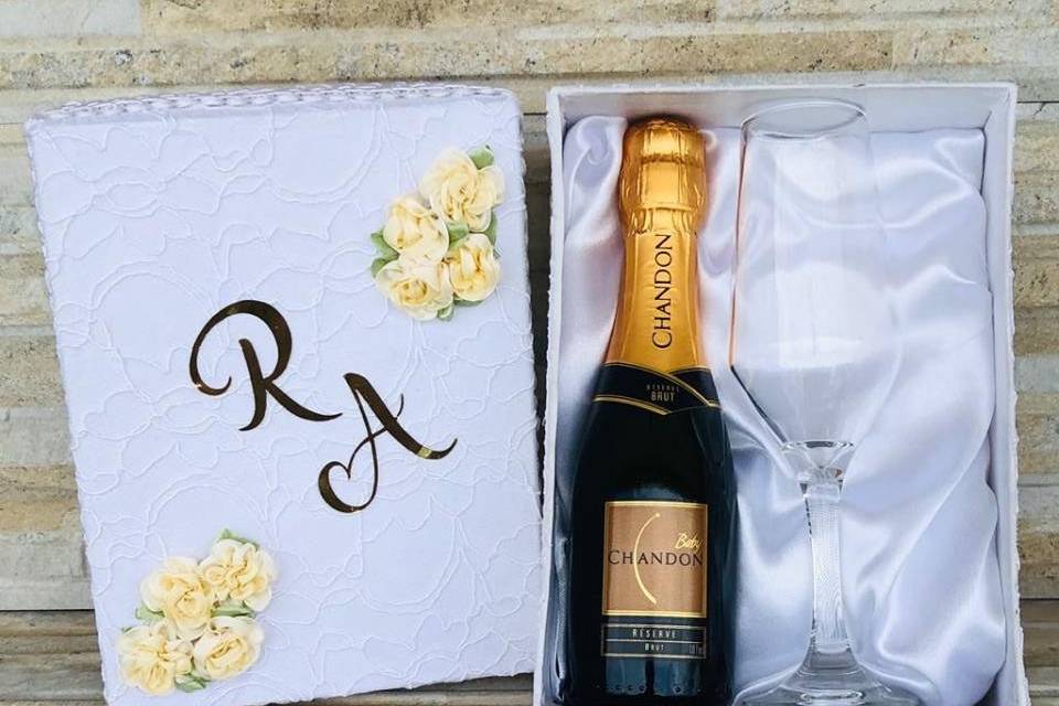 Kit Chandon Brut Caixa MDF