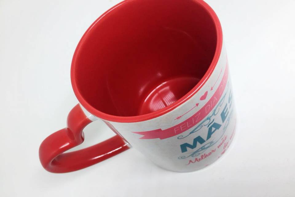 Caneca com alça de coração