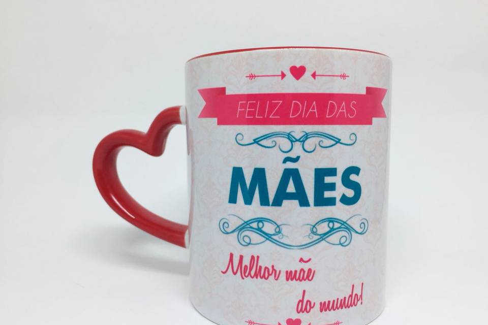 Caneca com alça de coração