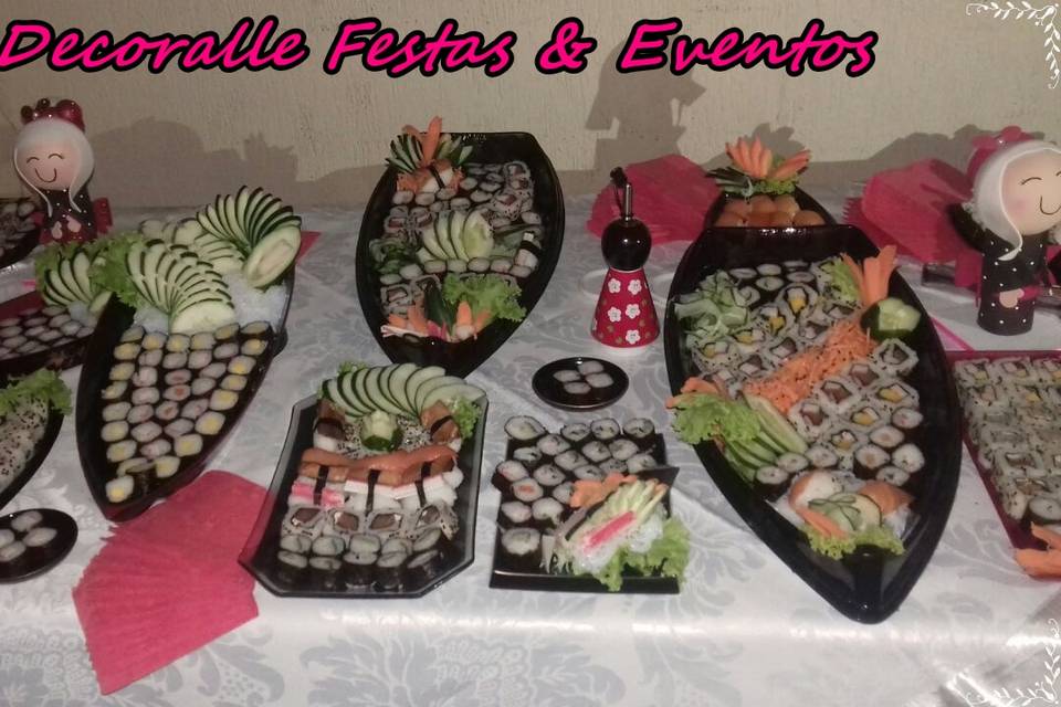 Buffet cardápio japonês