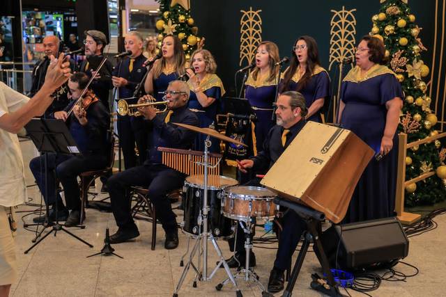 Coral e orquestra em concerto