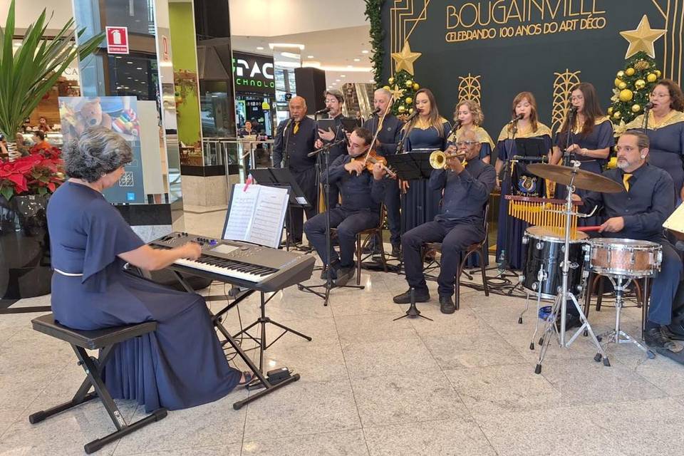 Formação musical ao vivo para recepção