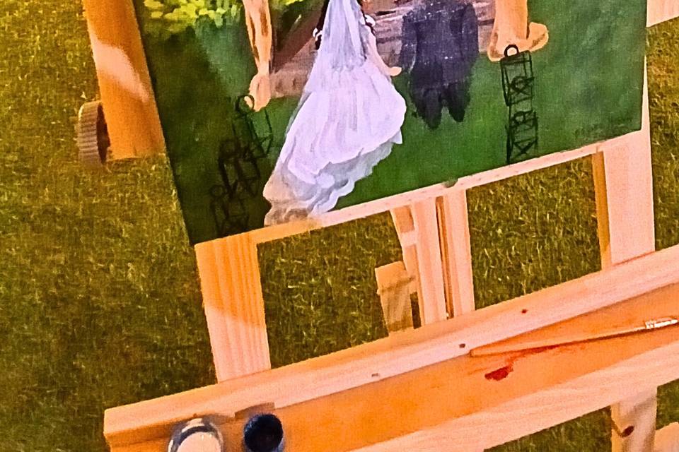Pintura ao vivo cerimônia