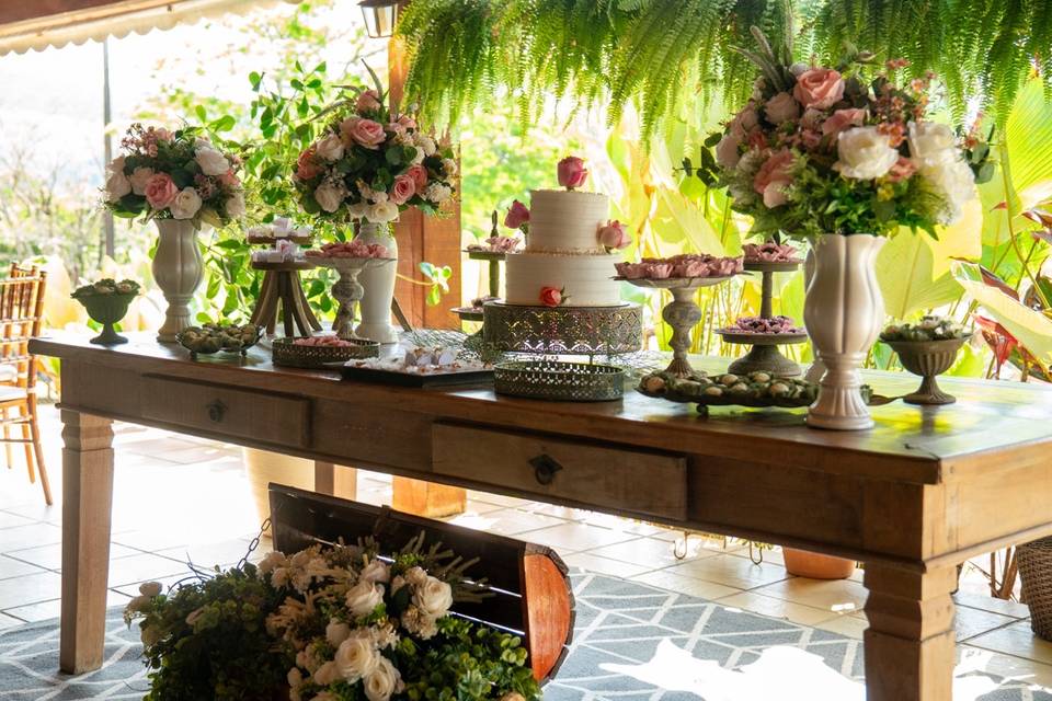 Mesa de Bolo Romantica