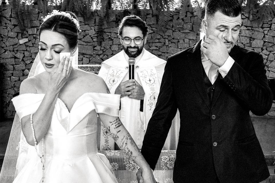 Choro durante a cerimonia