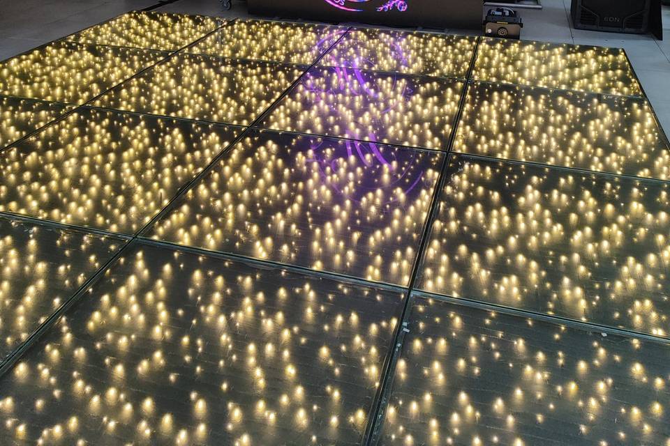 Dj, pista, painel led