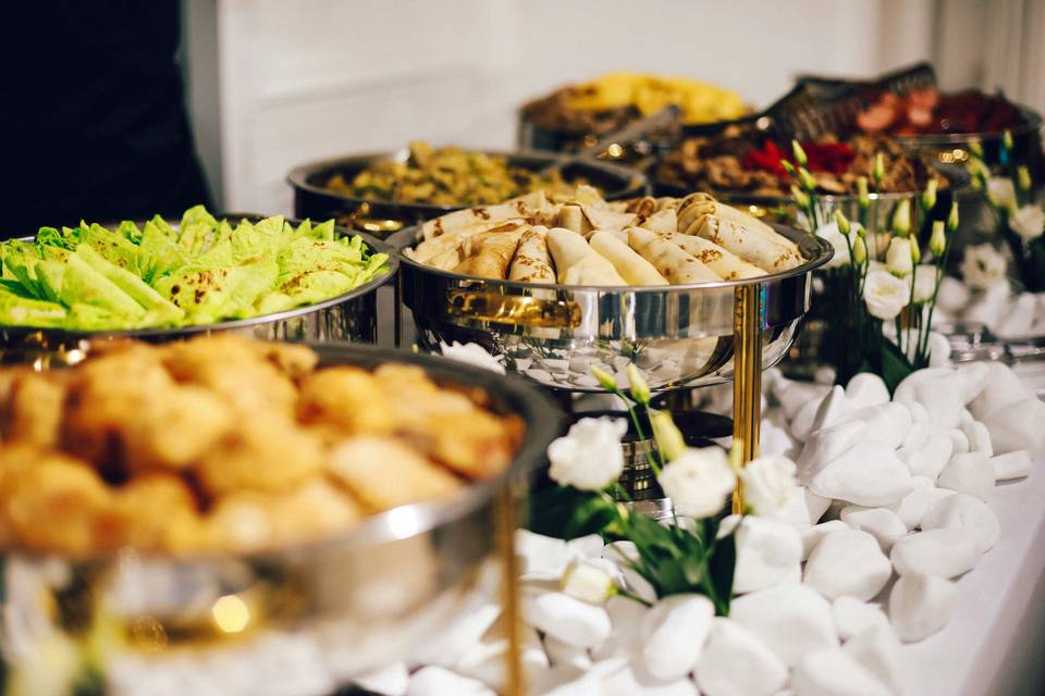 Serviço de buffet e jantar