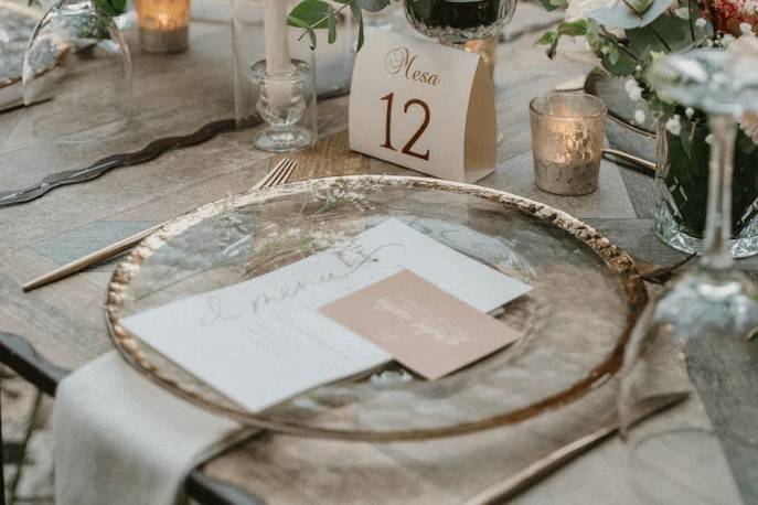 Decoração de mesa elegante
