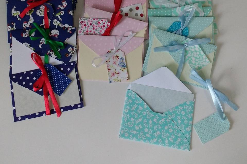 Envelopes em tecido - diversos
