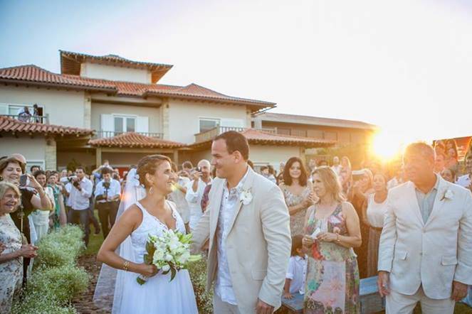 Casamento ao pôr do sol