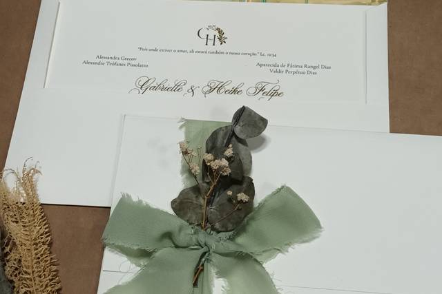 Envelope com aquarela