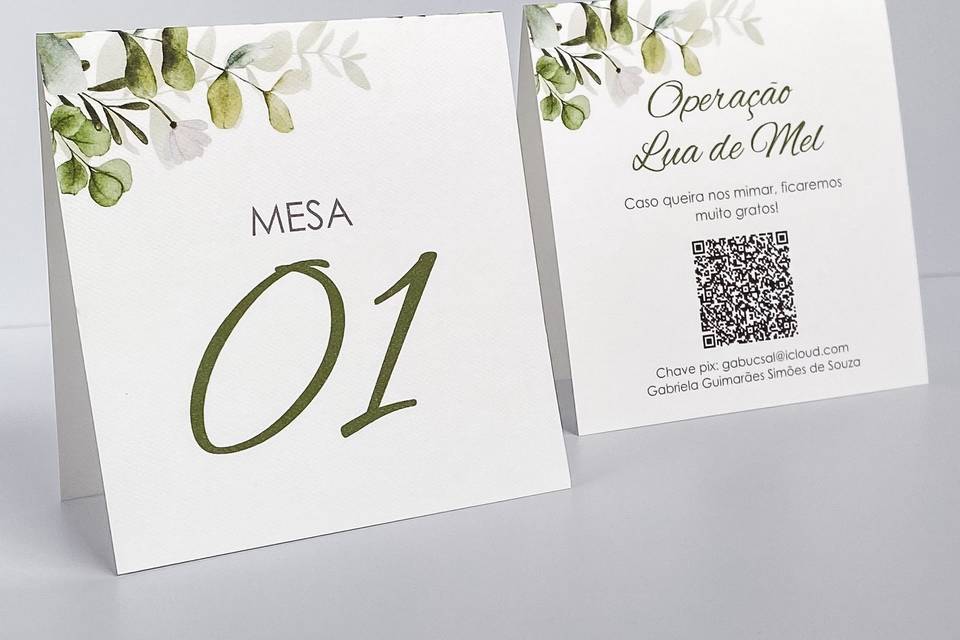 Marcadores de mesa