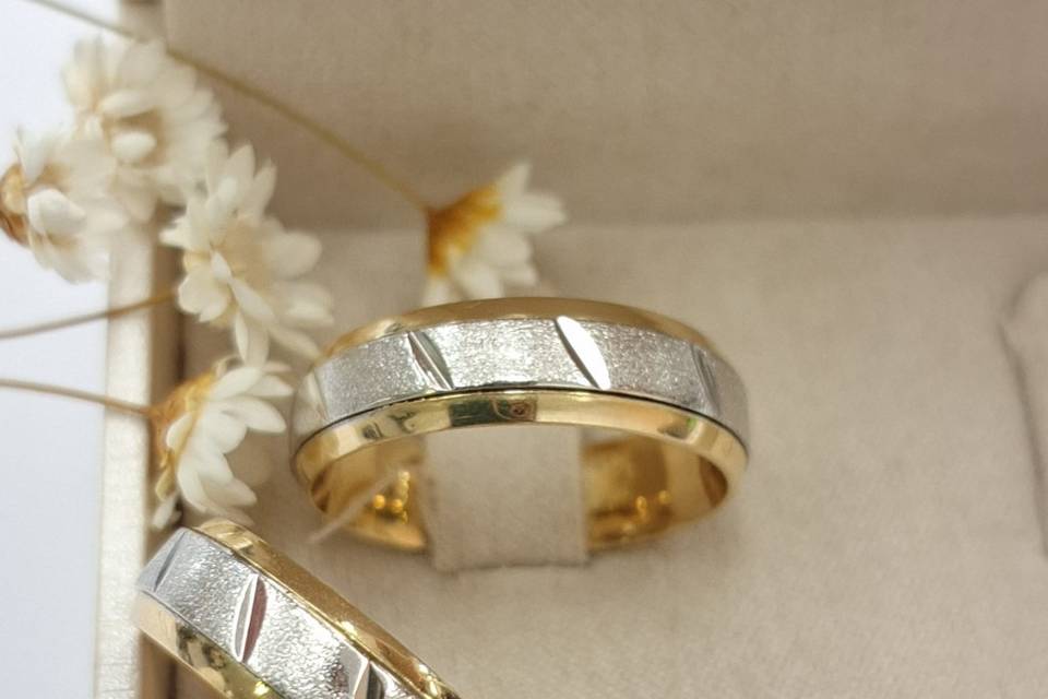 Alianças de bodas Ouro Branco