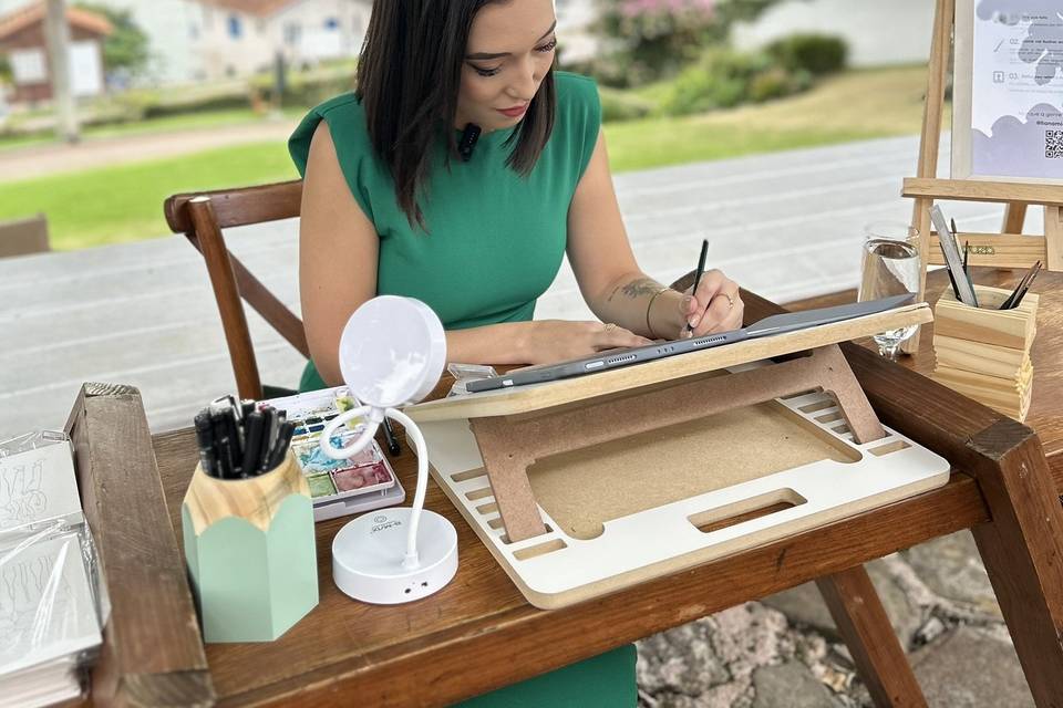 Liana Michel Art Pintura Ao Vivo